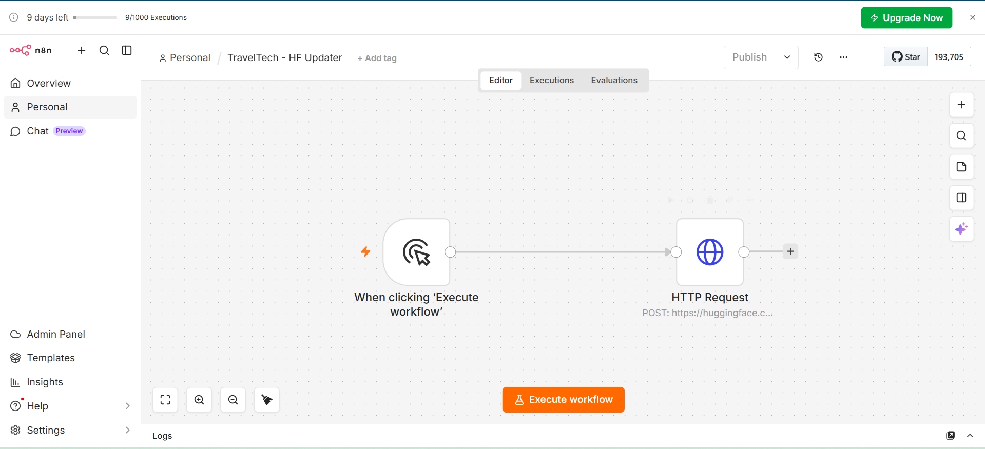 n8n Hugging Face updater